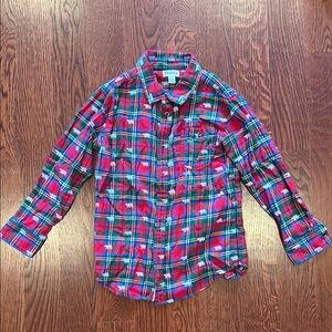 Hatley Red and Green Plaid Button Down Shirt